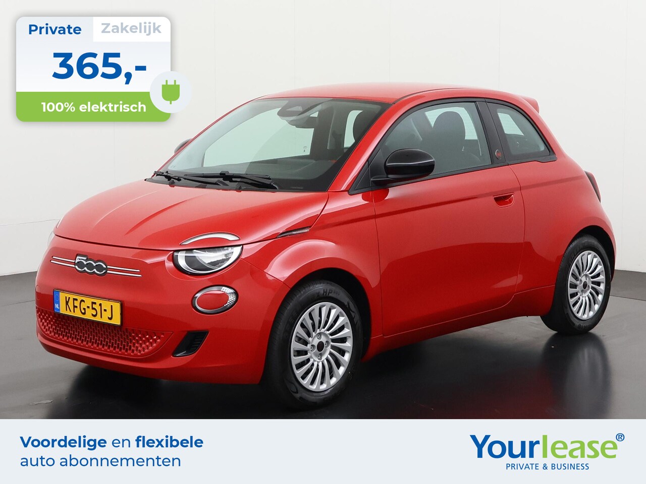 Fiat 500 - RED 42 kWh | All-in 365,- Private Lease | Direct uit voorraad - AutoWereld.nl