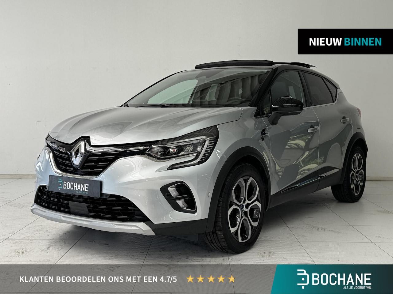 Renault Captur - 1.6 E-Tech Hybrid 145 Intens | Panoramadak | Leder | 360º Camera | Stoelverwarming | BOSE- - AutoWereld.nl