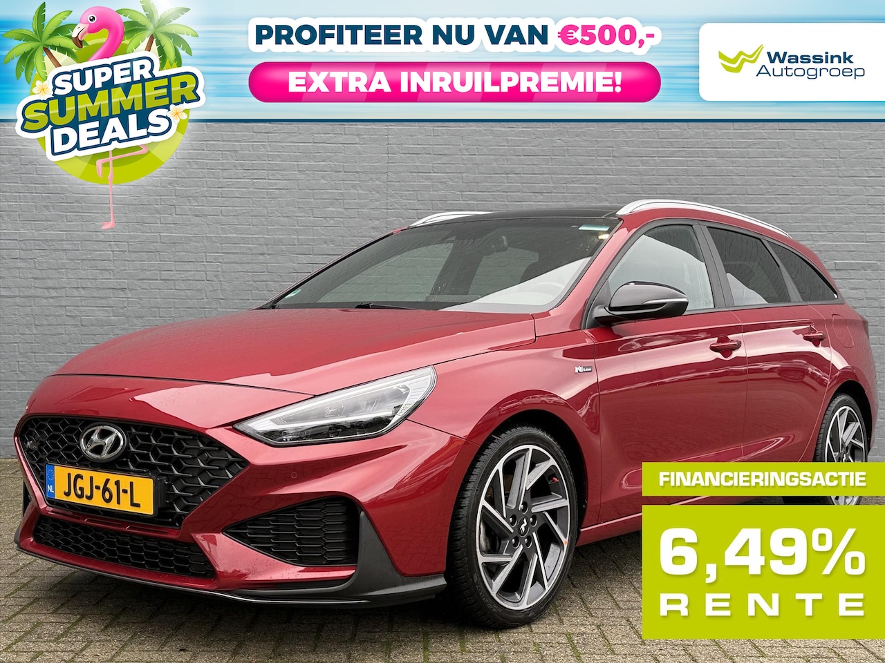 Hyundai i30 Wagon - 1.5 T-GDI 48V 160pk Aut N Line Sky| Summer Deals | Navigatie | Stoelverwarming | Parkeerse - AutoWereld.nl