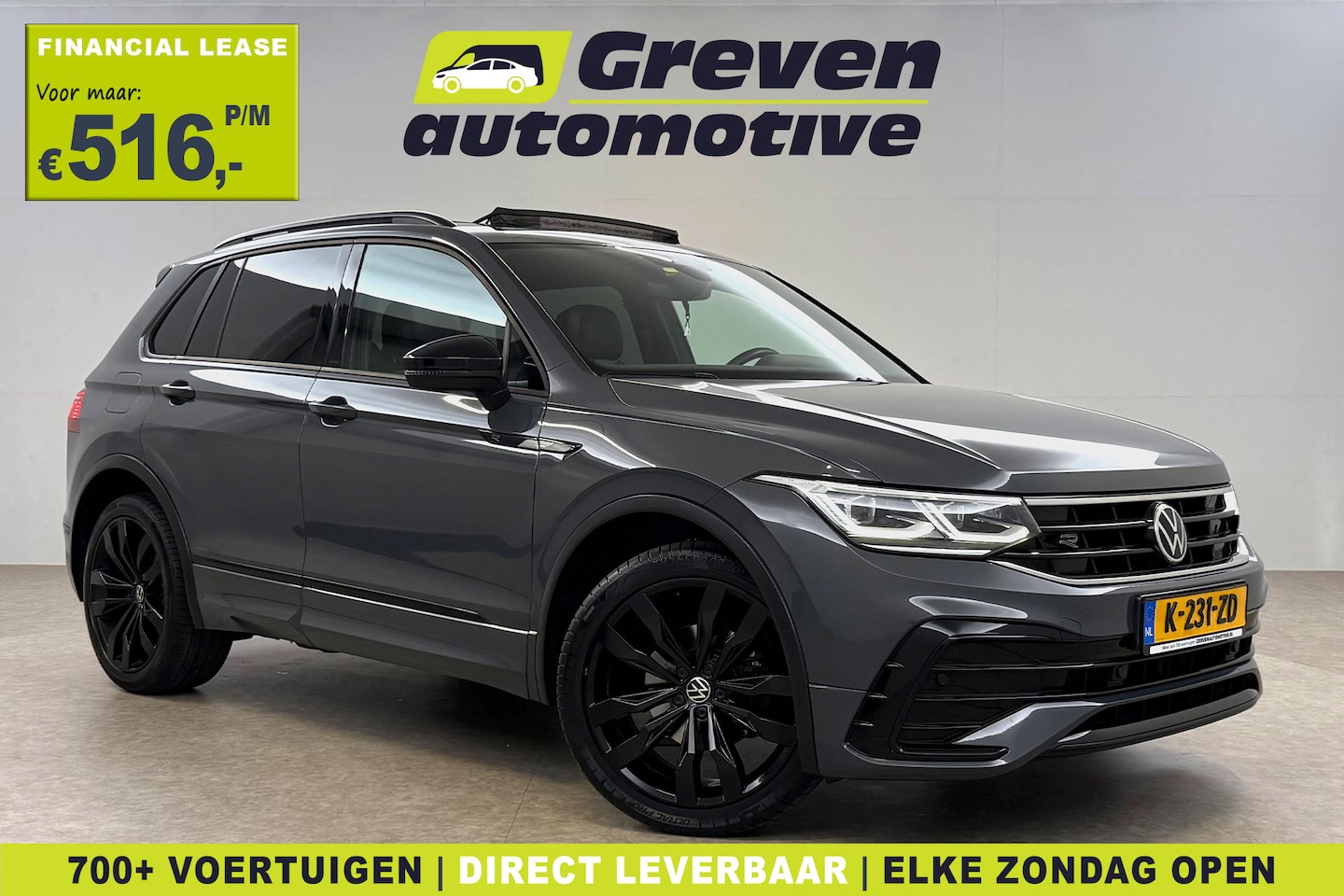 Volkswagen Tiguan - 1.5 TSI R-Line Dolphin Grey | Black Style | Pano | Sfeer | Virtual | Cruise | Carplay | Pa - AutoWereld.nl