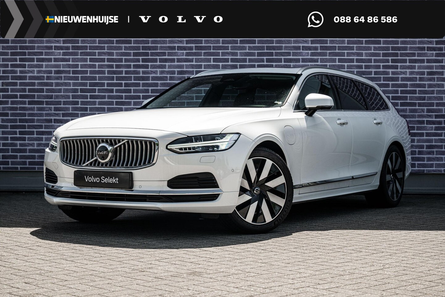 Volvo V90 - 2.0 T6 Plug-in hybrid AWD Plus Bright | Adaptieve Cruise Control | Panoramadak | 360° Park - AutoWereld.nl