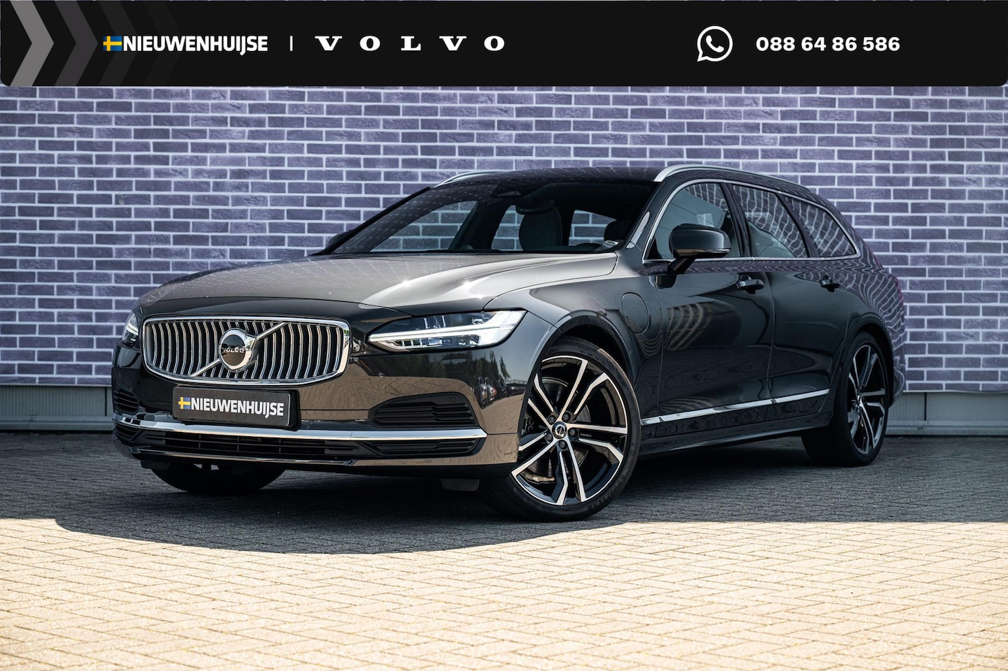 Volvo V90 - 2.0 T6 Plug-in hybrid AWD Ultra Bright | Adaptieve Cruise Control | Luchtvering | Bowers & - AutoWereld.nl