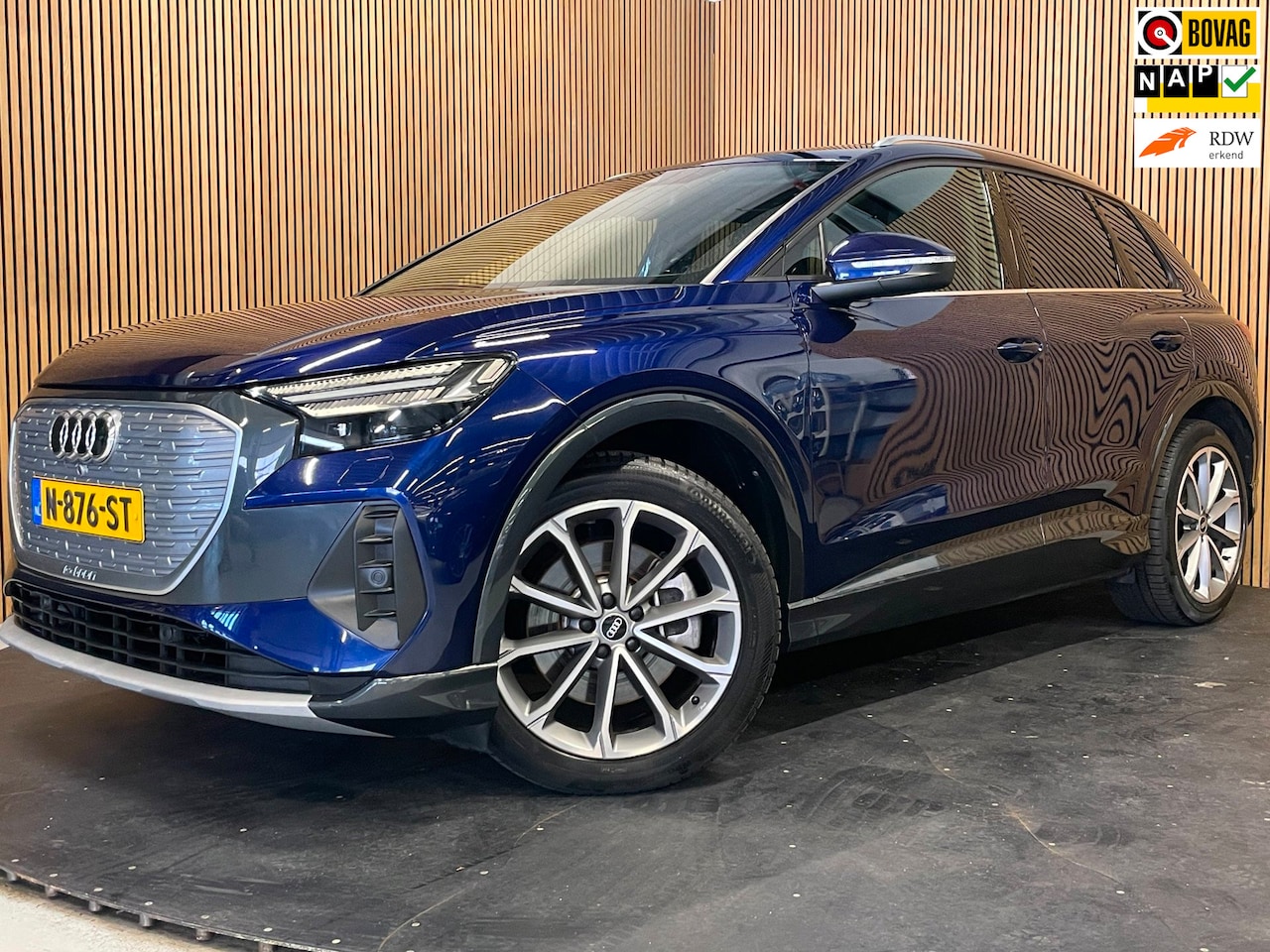 Audi Q4 e-tron - 40 Launch Edition Advanced Plus 77 kWh|91%SOH|VOLLEDER|PANO|ACC|CARPLAY|CAMERA|CLIMATE+CRU - AutoWereld.nl