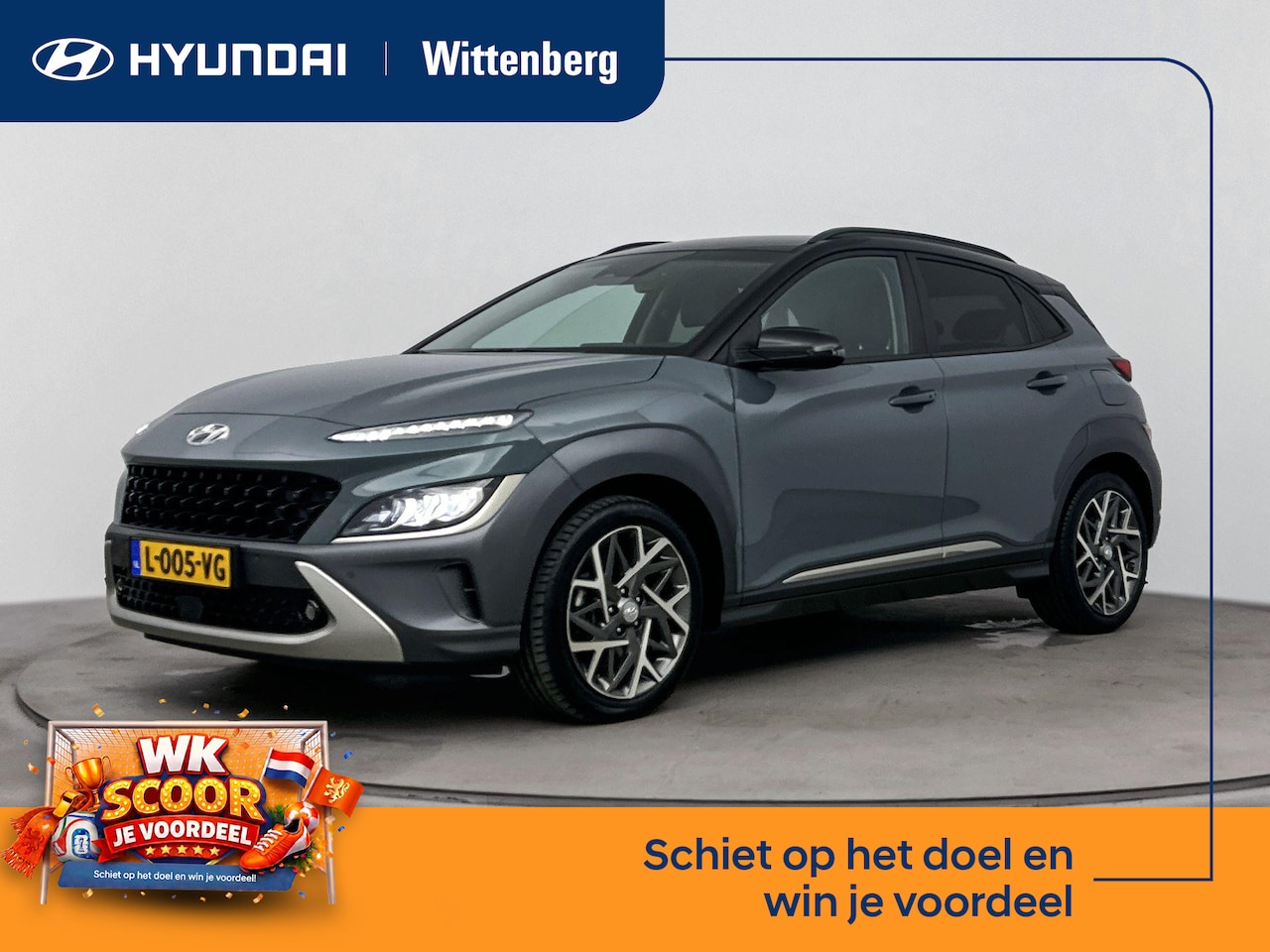 Hyundai Kona - 1.6 GDI HEV Premium | Leer | Stoelventilatie | Trekhaak | Trekgewicht 1300kg | Stoel + stu - AutoWereld.nl