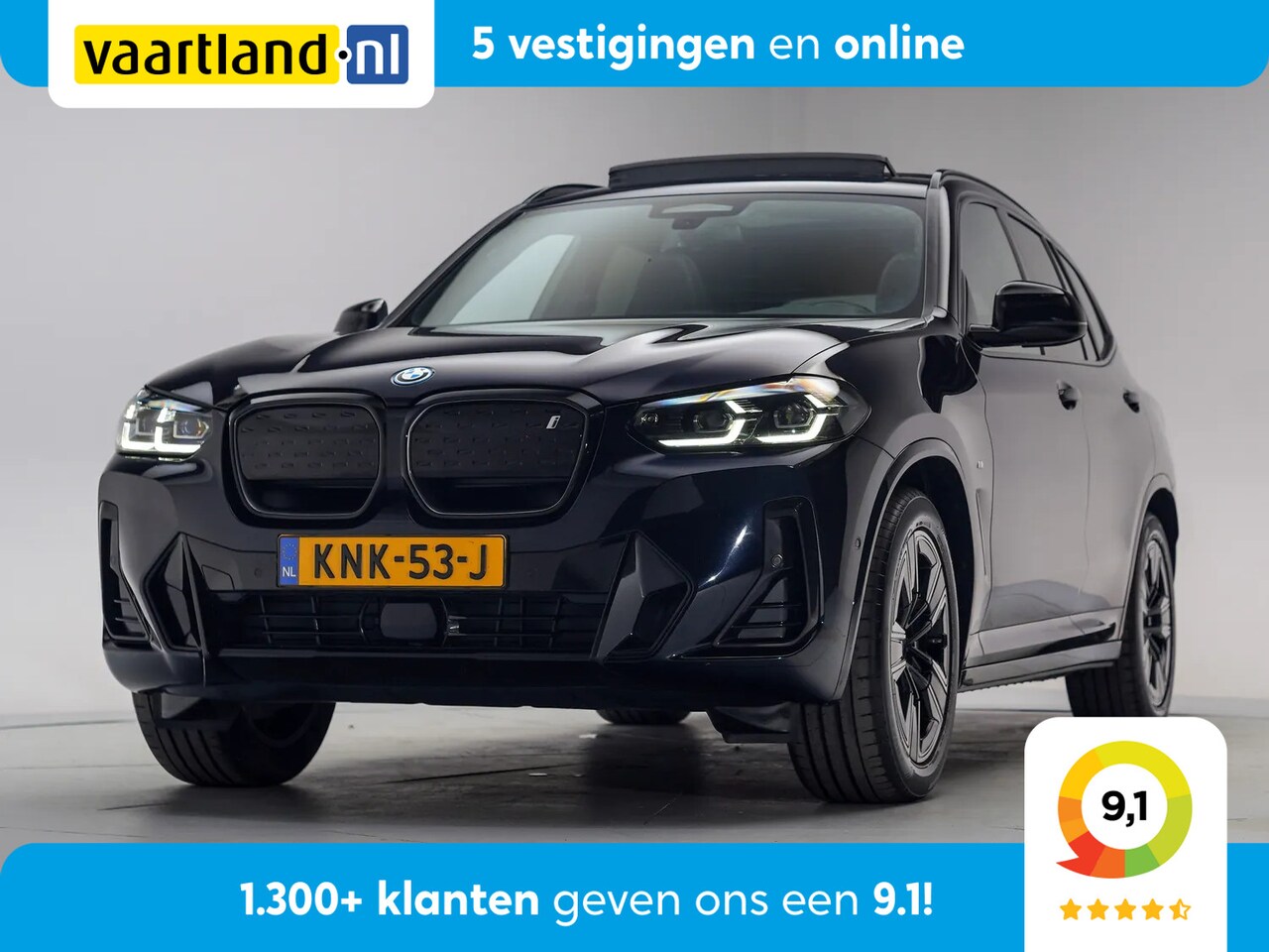 BMW iX3 - 80 kWh M Sport Shadow 3-Fase [ Panorama Leder Live-cockpit Prof. Camera ] - AutoWereld.nl