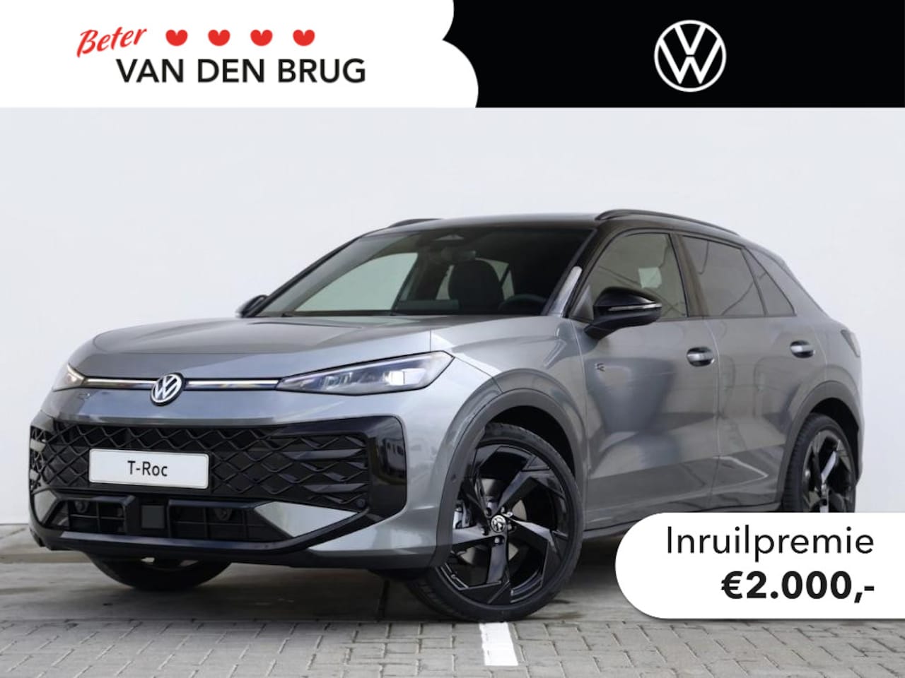 Volkswagen T-Roc - R-Line First Edition 1.5 eTSI 110 kW / 150 PK SUV | Panoramadak | Matrix LED | Black Style - AutoWereld.nl