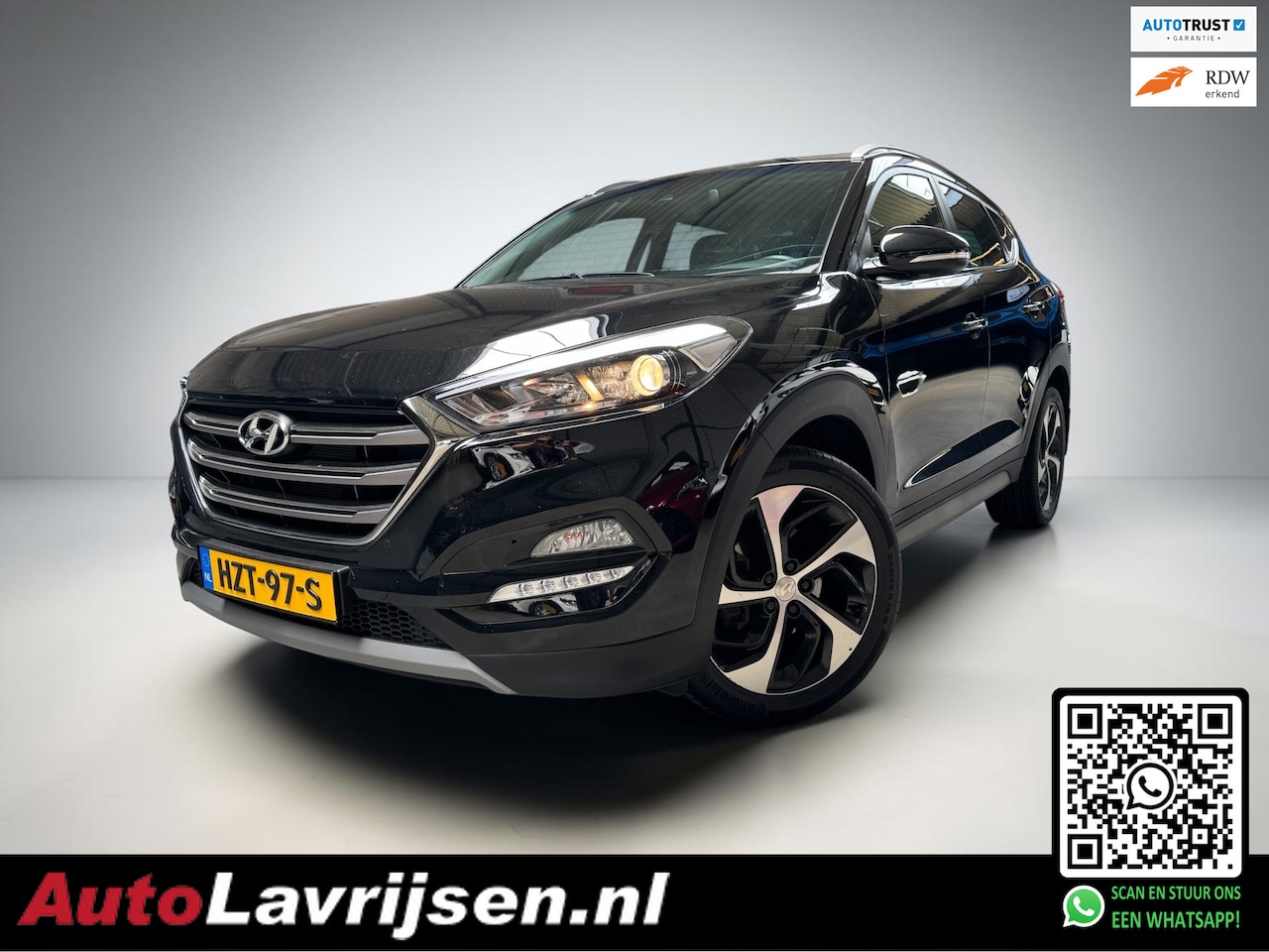 Hyundai Tucson - 1.6 TURBO Premium AUTOMAAT NAVIGATIE/CAMERA CRUISE 19 INCH LMV PDC V+A 1600KG TREKKEN!! - AutoWereld.nl