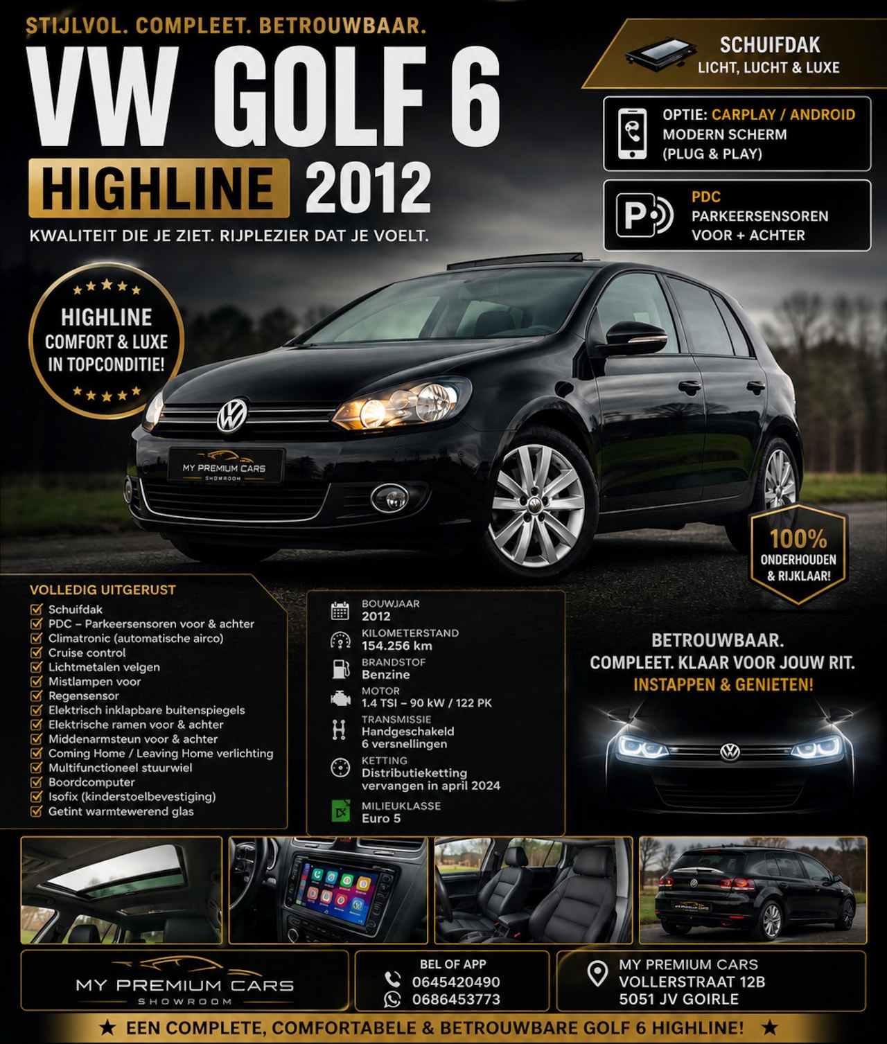 Volkswagen Golf - 1.4 TSI Highline Schuifdak / PDC / Carplay - Android - AutoWereld.nl