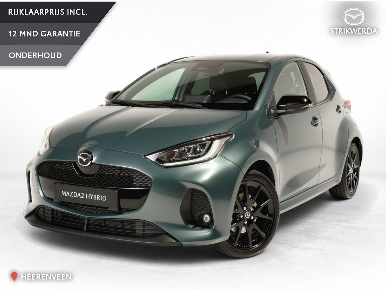 Mazda 2 Hybrid - 1.5 Homura | Fern Green | Nieuw! - AutoWereld.nl