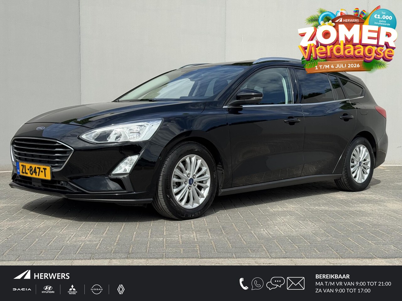 Ford Focus Wagon - 1.0 EcoBoost Titanium Business / stoel en stuur verwarming/ voorruit verwarming / achterui - AutoWereld.nl