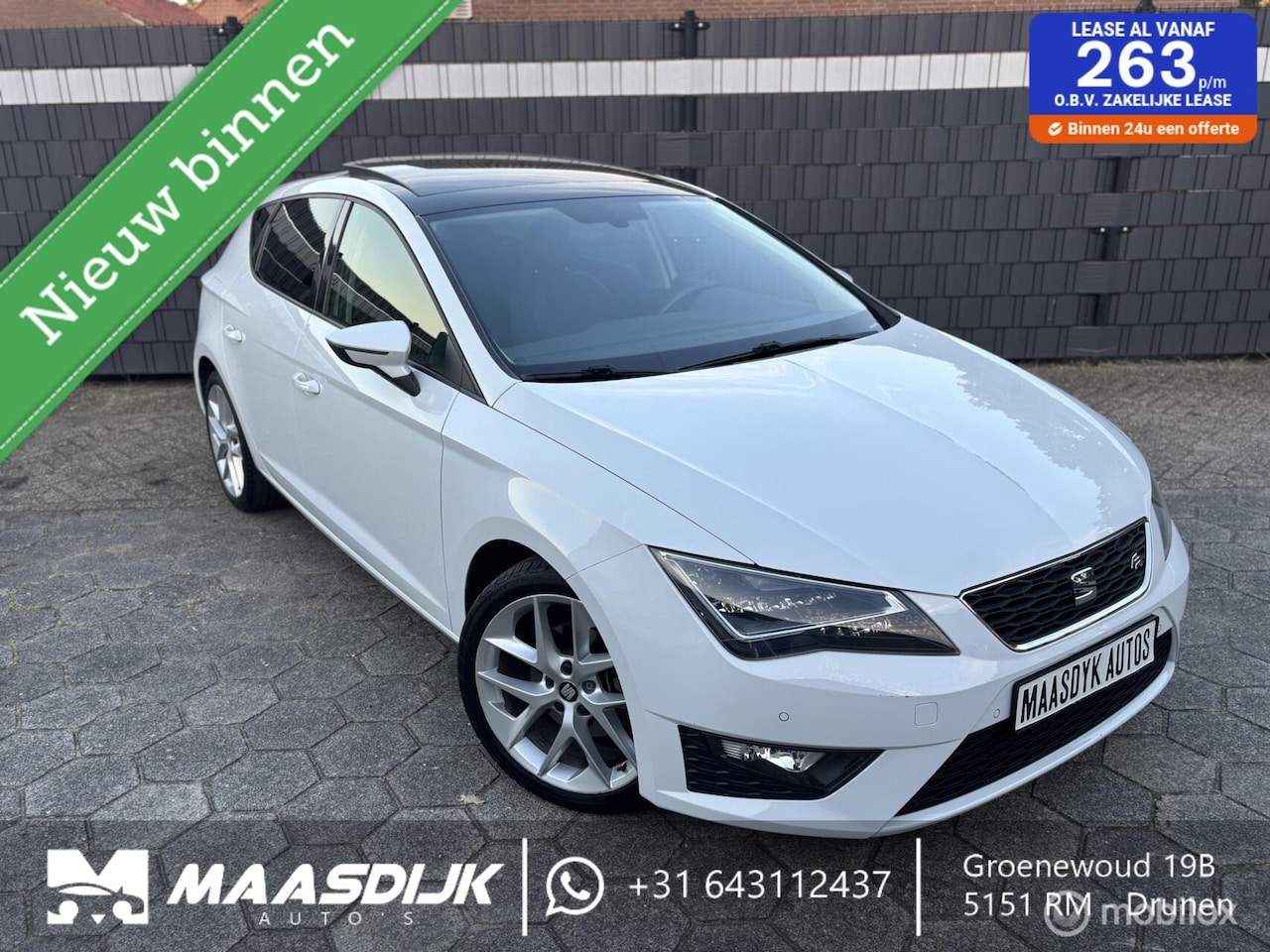 SEAT Leon - 1.4 EcoTSI FR PDC PANO DSG - AutoWereld.nl