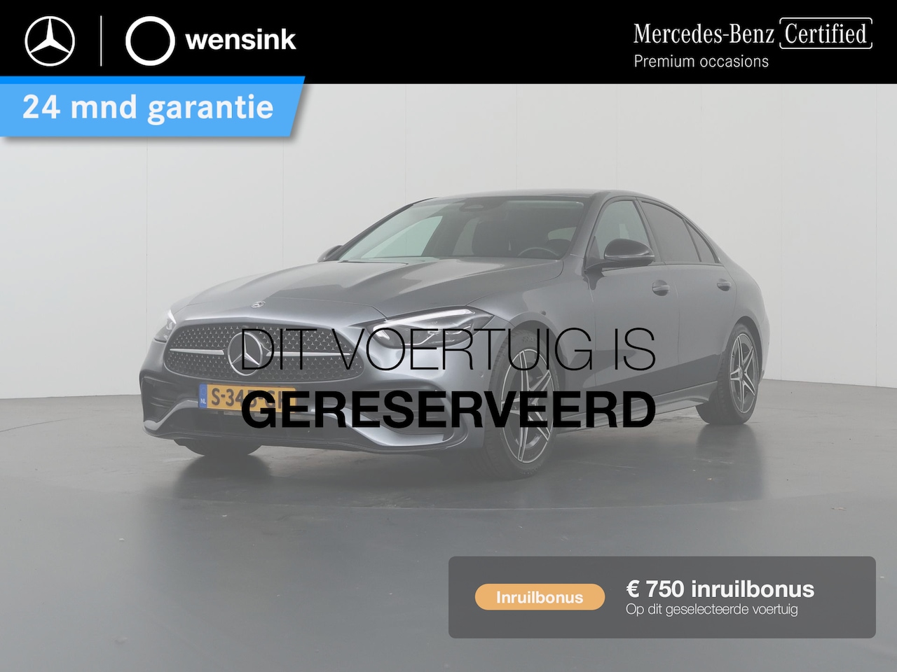 Mercedes-Benz C-klasse - 180 AMG Line | Night | Stoelverwarming | Sfeerverlichting | Achteruitrijcamera | - AutoWereld.nl