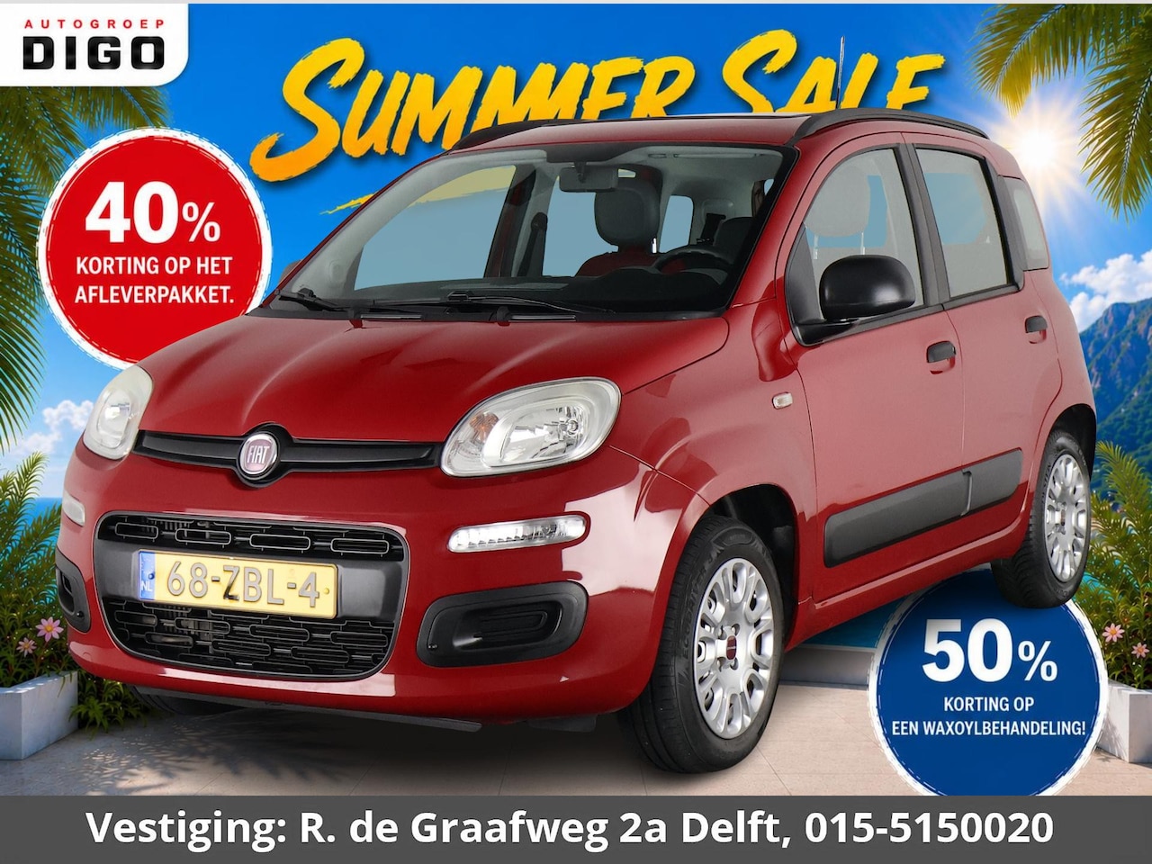 Fiat Panda - 0.9 TwinAir Easy | Schuif-/Kanteldak | Airco | Elektrische ramen | - AutoWereld.nl