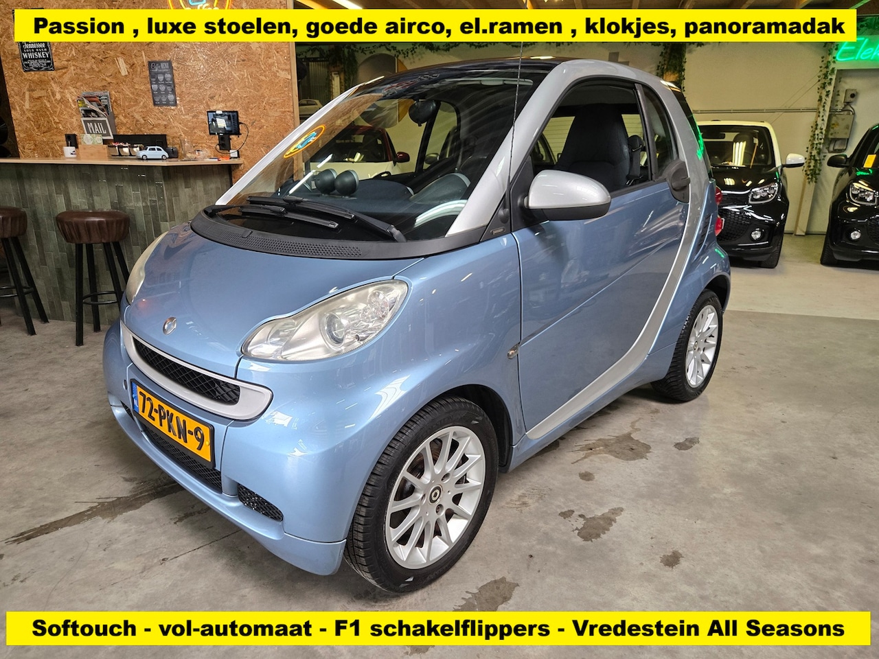 Smart Fortwo coupé - 1.0 mhd Passion - Airco - Softouch vol-automaat, F1 flippers - Kenwood radio - panoramadak - AutoWereld.nl