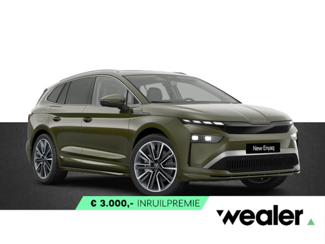 Skoda Enyaq iV - 85 Business Edition 286 PK | Trekhaak | 21" lichtmetalen velgen | Olibo Green | Panorama d - AutoWereld.nl