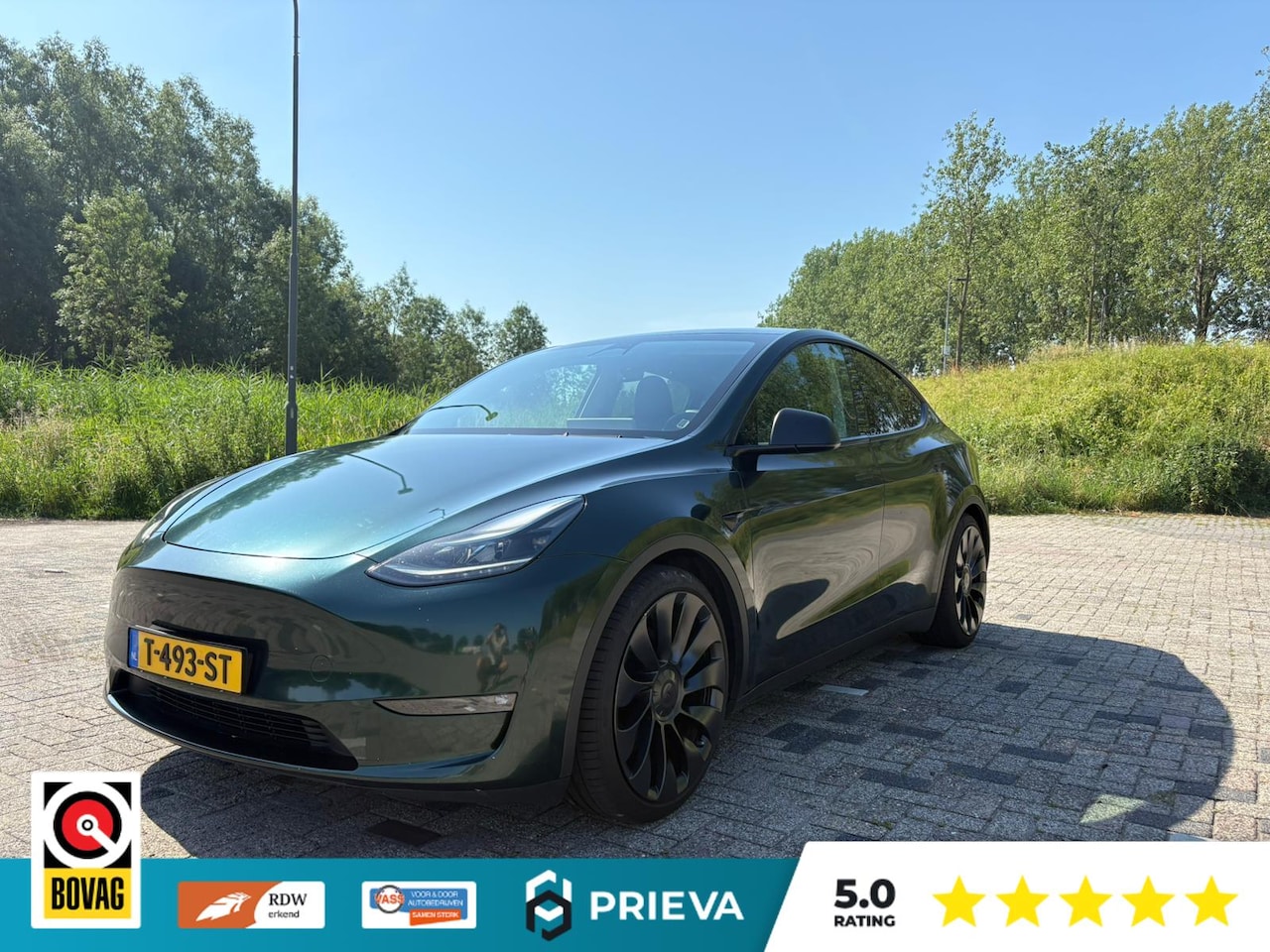 Tesla Model Y - Performance AWD 75 kWh - Carbon Details - Panorama dak - Lederen bekleding - AutoWereld.nl