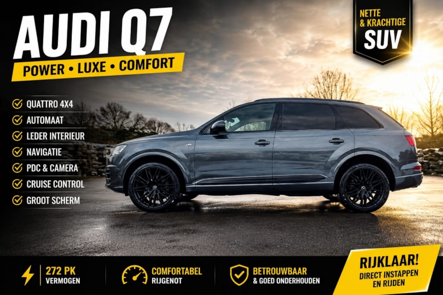 Audi Q7 - 3.0TDI 3x S-line/ 22inch! Zeer mooie uitvoering - AutoWereld.nl