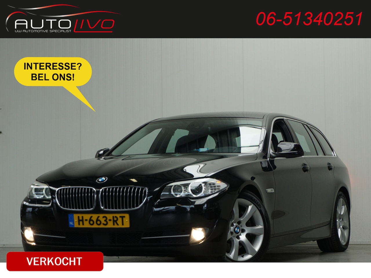 BMW 5-serie Touring - 528i High Executive 260 PK! STANDKACHEL STOELKOELING HEAD UP SUPER NETJES! etc. - AutoWereld.nl