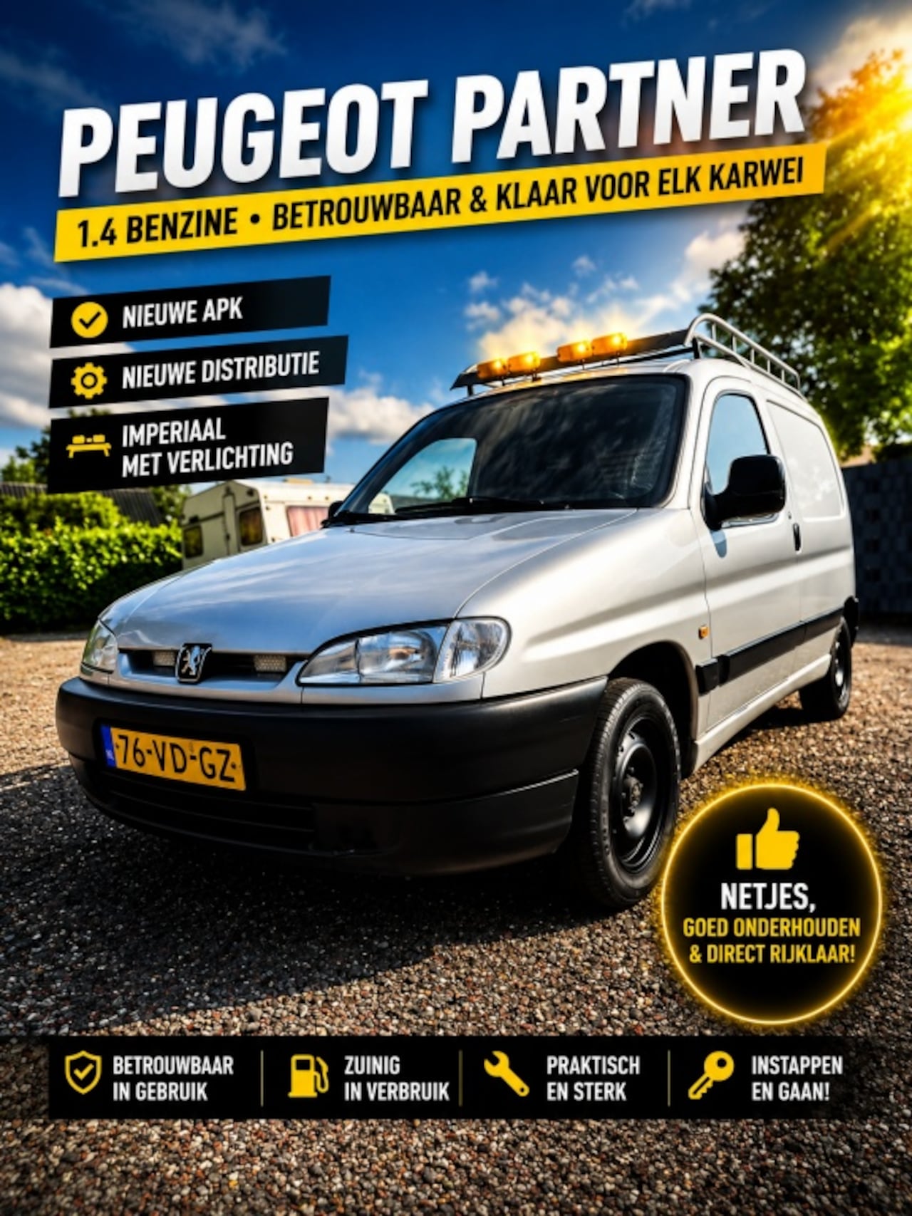 Peugeot Partner - 1.4 Benzine Apk 18-06-2027 - AutoWereld.nl