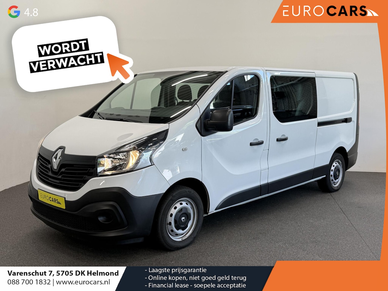 Renault Trafic - 1.6 dCi T29 L2H1 DC Comfort Energy Dubbele cabine Navigatie Bluetooth Airco - AutoWereld.nl