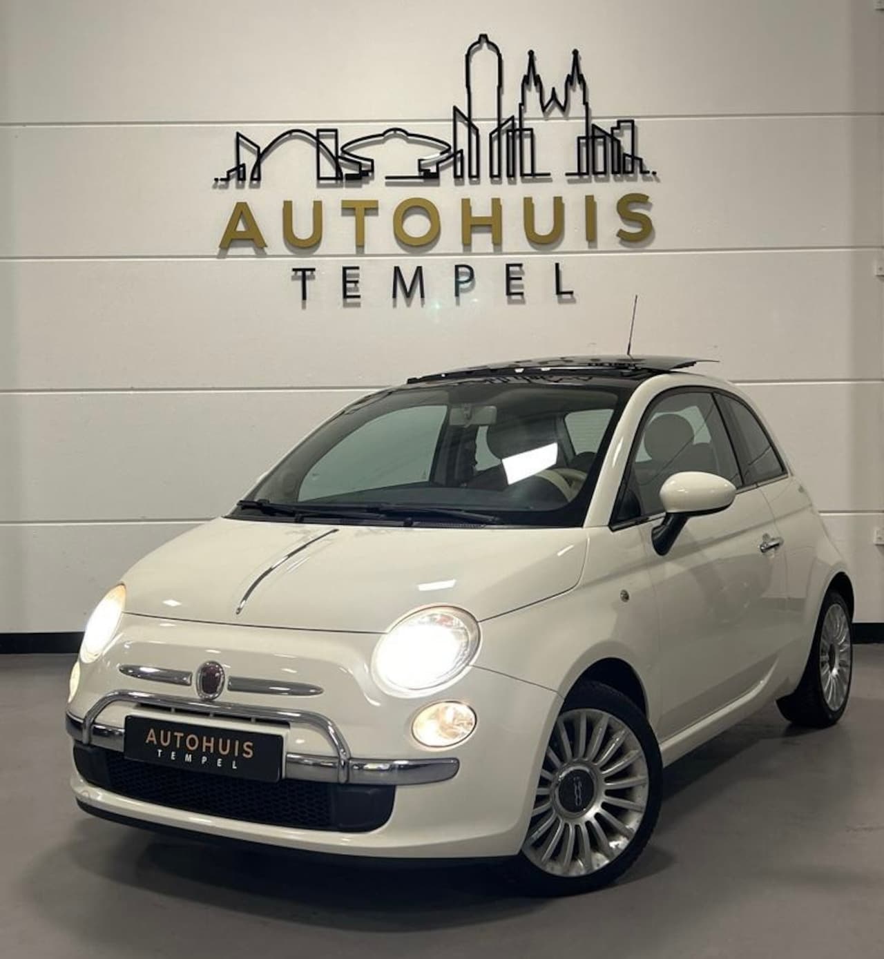 Fiat 500 - 1.2 Lounge Nap Airco Leder Panoramadak Isofix 16Inch Nwe APK - AutoWereld.nl