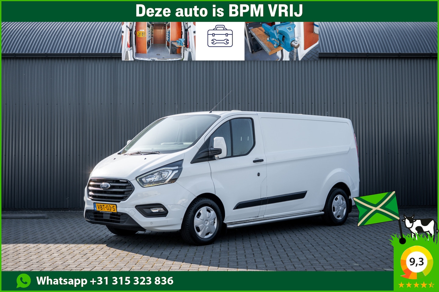 Ford Transit Custom - 2.0 EcoBlue L2H1 | 130 PK | LED | Cruise | Airco | Trekhaak - AutoWereld.nl