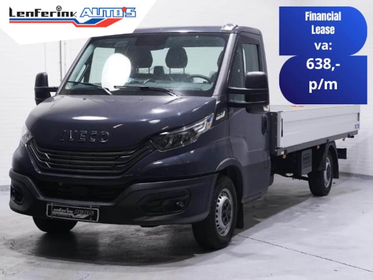 Iveco Daily - 35S18 180 pk Aut. Pick Up / Open Laadbak Luchtvering, Navi, Adapt. Cruise, Trekhaak 3.500 - AutoWereld.nl
