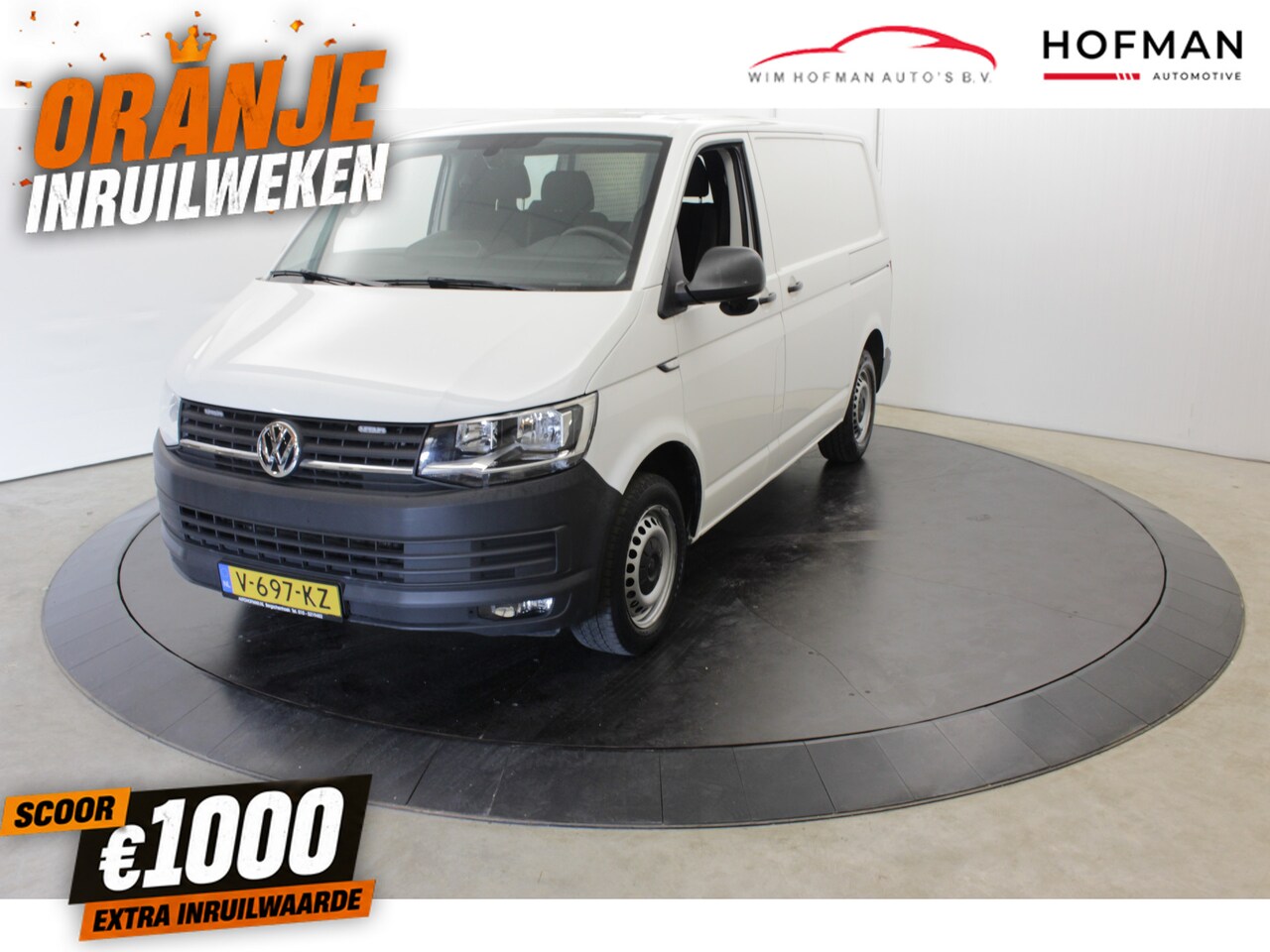 Volkswagen Transporter - 2.0 TDI 150PK Euro 6 Automaat L+R Schuifd Navi 3Pers Trekh PDC Airco Cruise - AutoWereld.nl