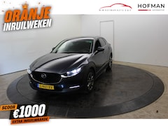 Mazda CX-30 - 2.0 e-SkyActiv-X M Hybrid Luxury Cam Leer EL aKlep + Stoelen Navi Dhoek Detectie