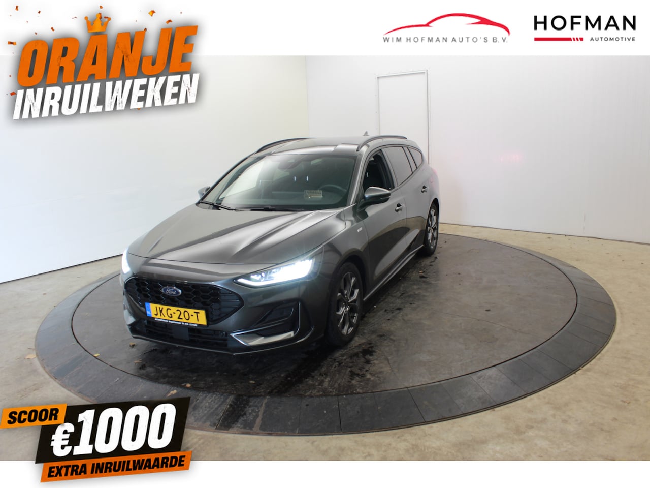 Ford Focus Wagon - 1.0 EcoBoost Hybrid ST Line Automaat Camera Winterpack Head-Up Navi Dhoek - AutoWereld.nl