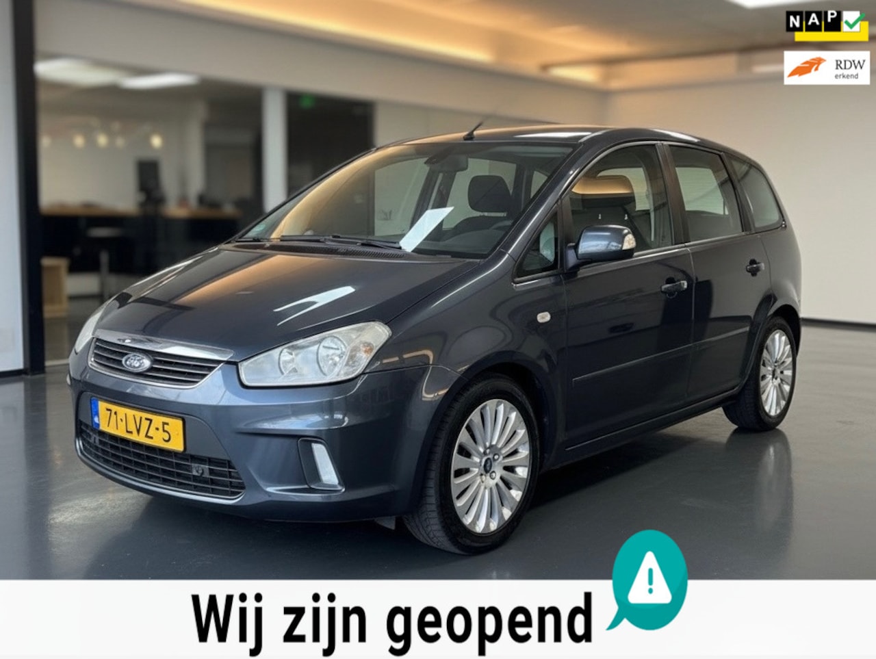 Ford C-Max - 1.8-16V Limited-parkeer sensor-1 jaar apk-airco-elek ramen - AutoWereld.nl