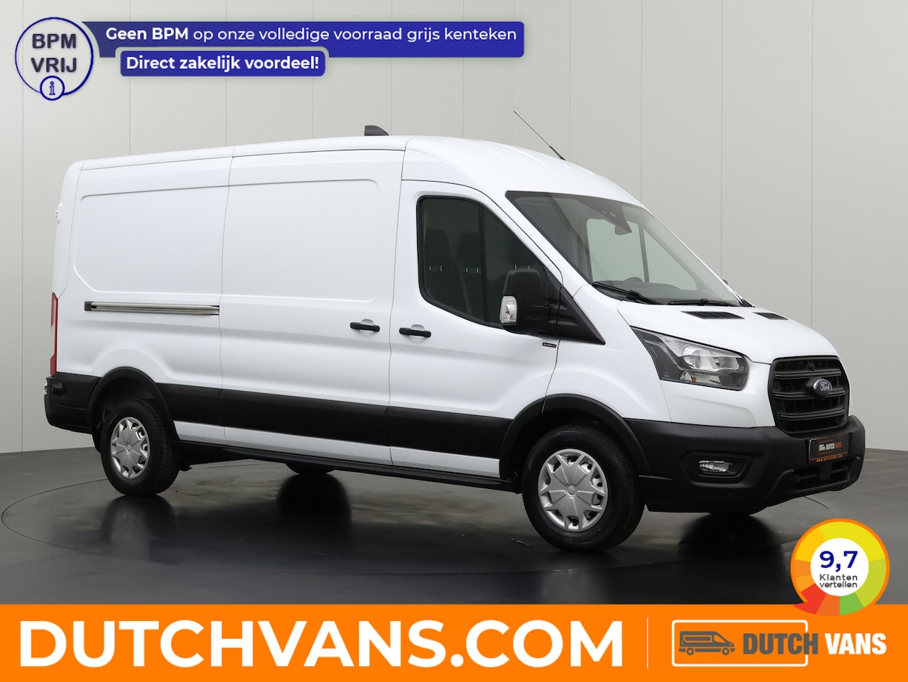 Ford Transit - 2.0TDCi 130PK L3H2 | Airco | Cruise | Camera | 3-Zits | Betimmering - AutoWereld.nl