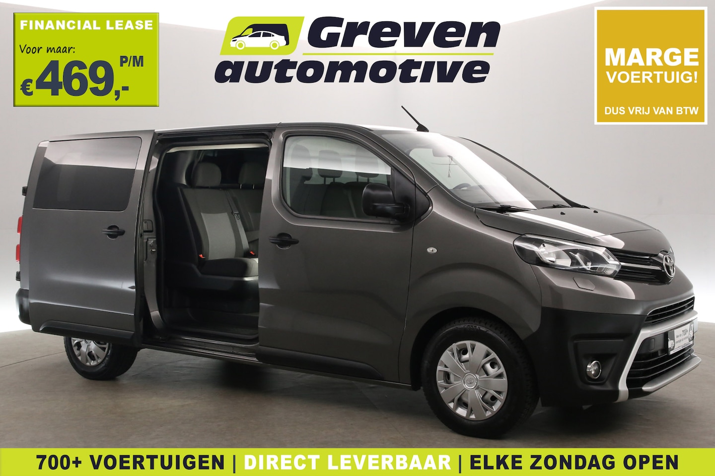 Toyota ProAce - 2.0 D L3H1 | Marge | DC | 6 Zits | Airco | Camera | Cruise | Trekhaak | 2xSchuifdeur | Car - AutoWereld.nl