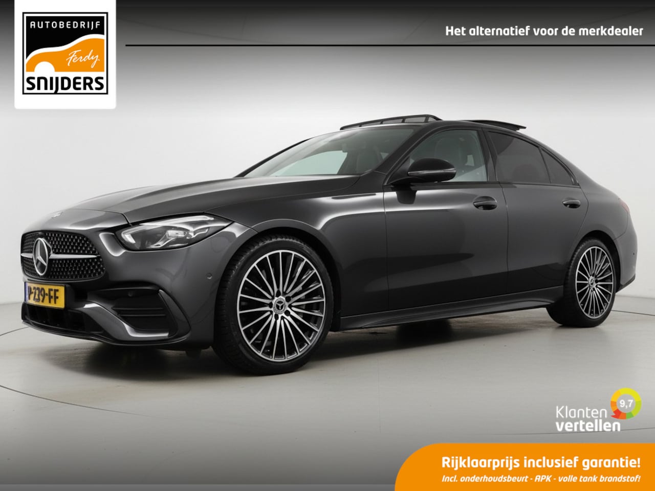 Mercedes-Benz C-klasse - 200 Launch Edition AMG Line 200 Launch Edition AMG Line, Orig.NL - 1e Eig. | Pano | Apple Car Play | Leer | DAB+ - RIJ - AutoWereld.nl