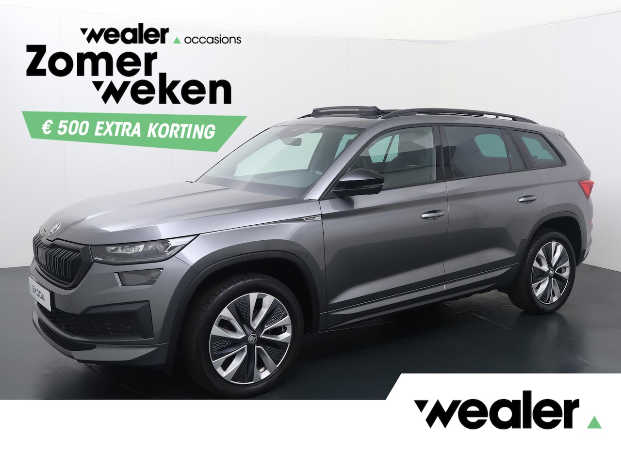 Skoda Kodiaq - 1.5 TSI Sportline Business 7p. | 150 PK | Automaat | Panoramadak | Derde zitrij | Matrix L - AutoWereld.nl