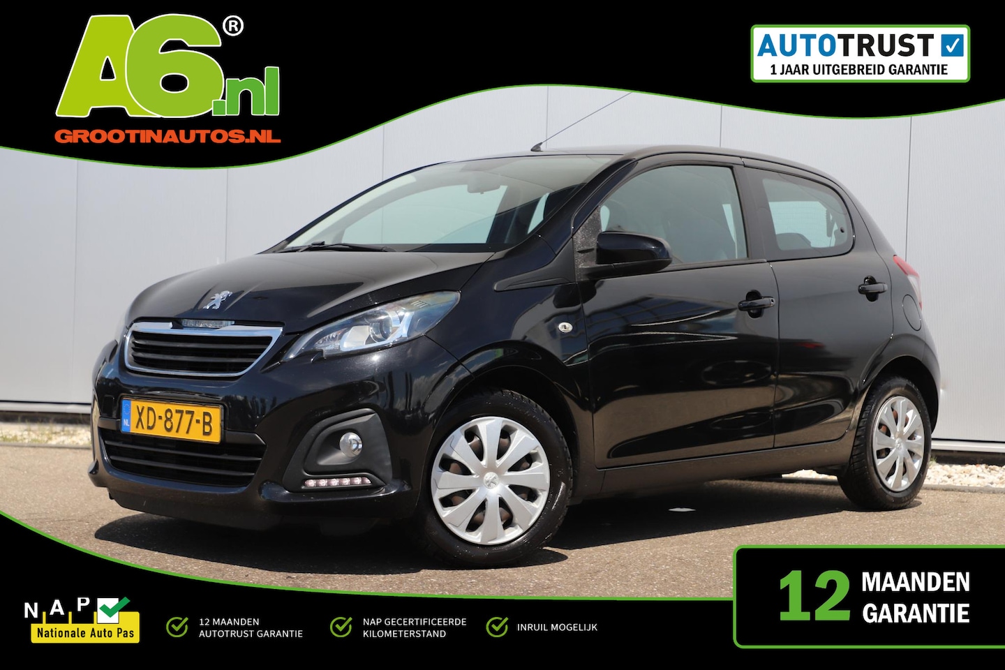 Peugeot 108 - 1.0 e-VTi Active Airco Radio Bluetooth LED Elektrische Ramen Centrale Vergrendeling - AutoWereld.nl