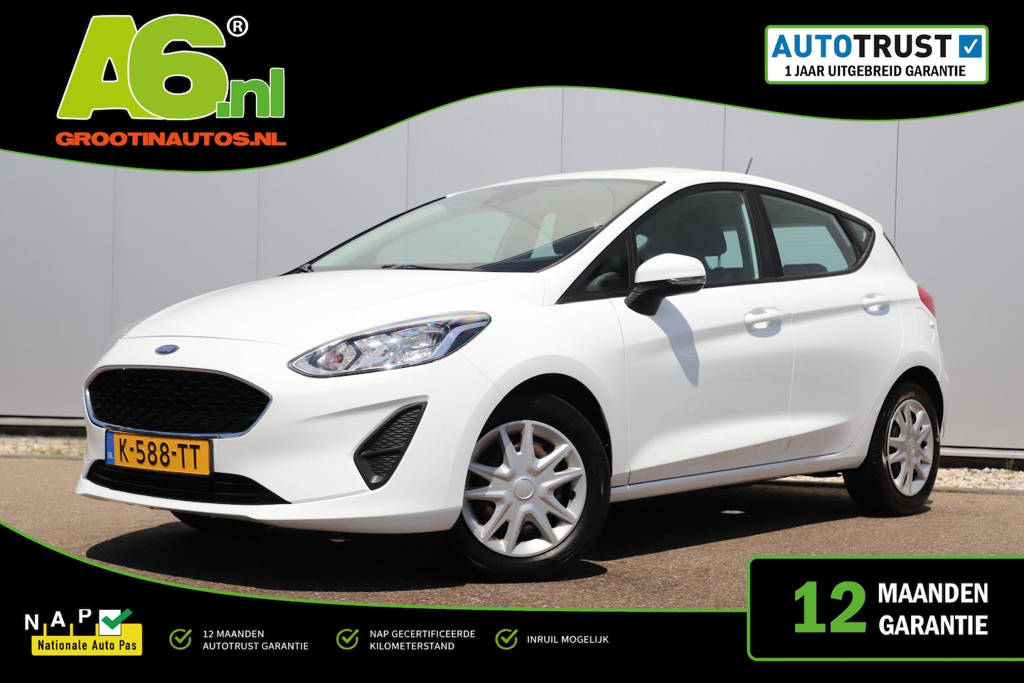 Ford Fiesta - 1.0 EcoBoost Connected 95PK Navigatie Carplay Airco Cruise Control Elektrische Ramen - AutoWereld.nl
