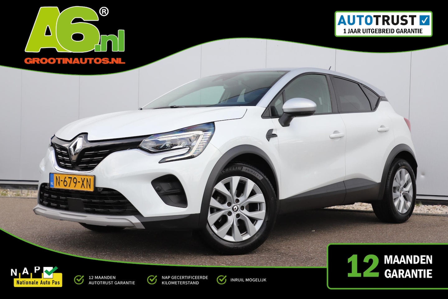 Renault Captur - 1.0 TCe 90 Business Zen Lederen Bekleding Navigatie Achteruitrijcamera Carplay Android Cli - AutoWereld.nl