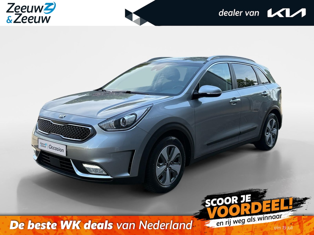 Kia Niro - 1.6 GDi Hybrid DynamicPlusLine | Trekhaak | Stoel + Stuurverwarming | Leder | Navi | Camer - AutoWereld.nl