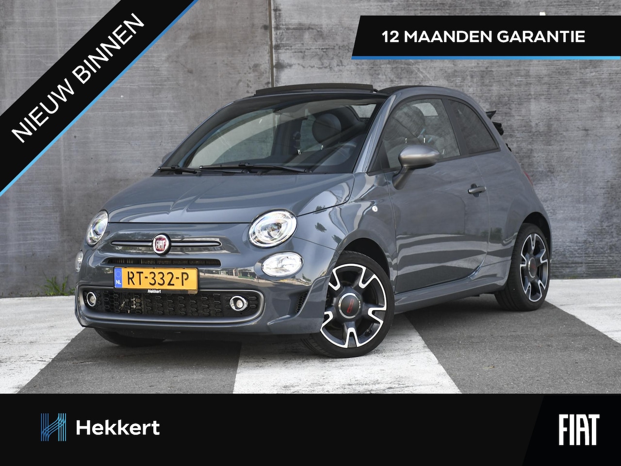 Fiat 500 C - Sport 0.9 TwinAir Turbo 80pk PDC ACHTER | LEDER | CRUISE.C | 16''LM | AIRCO | 12 MND GARAN - AutoWereld.nl