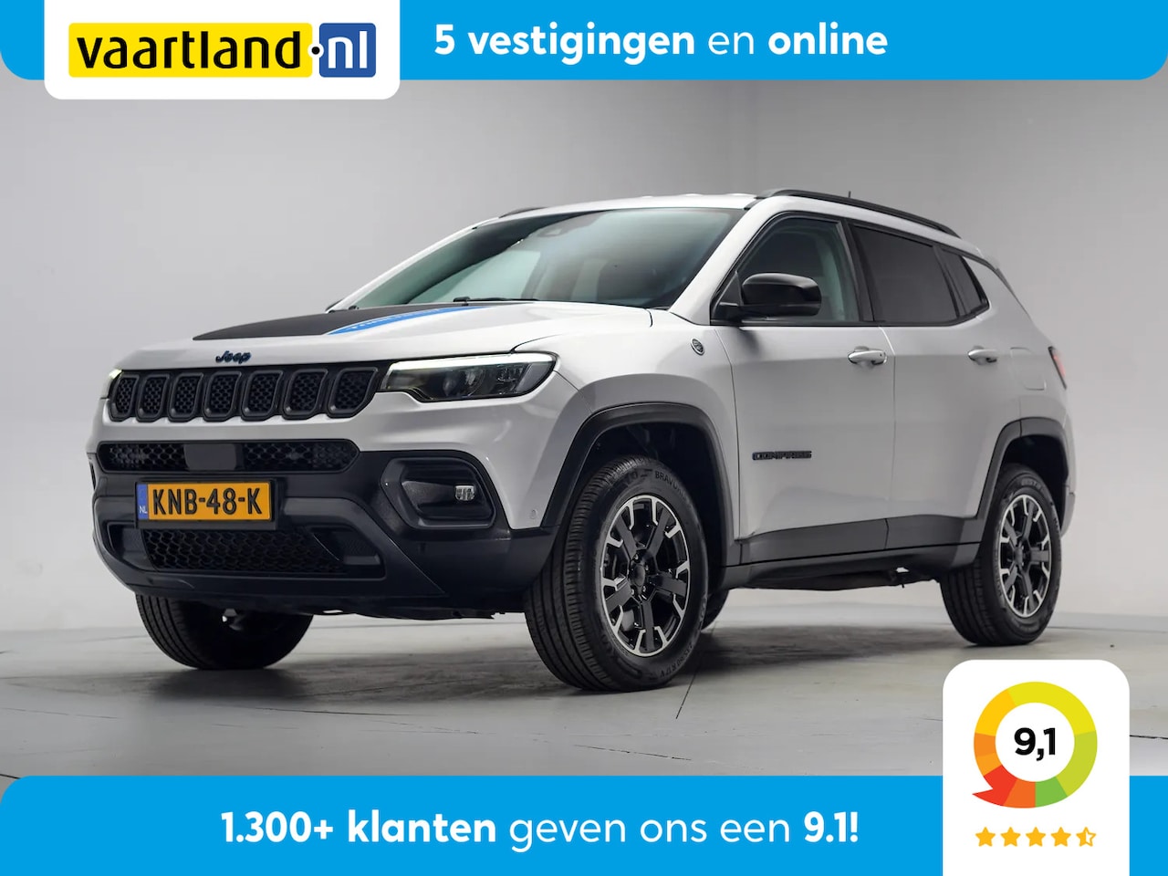 Jeep Compass - 4xe 240 Plug-in Hybrid Electric Trailhawk Aut. [ Navi Adapt.cruise Camera ] - AutoWereld.nl