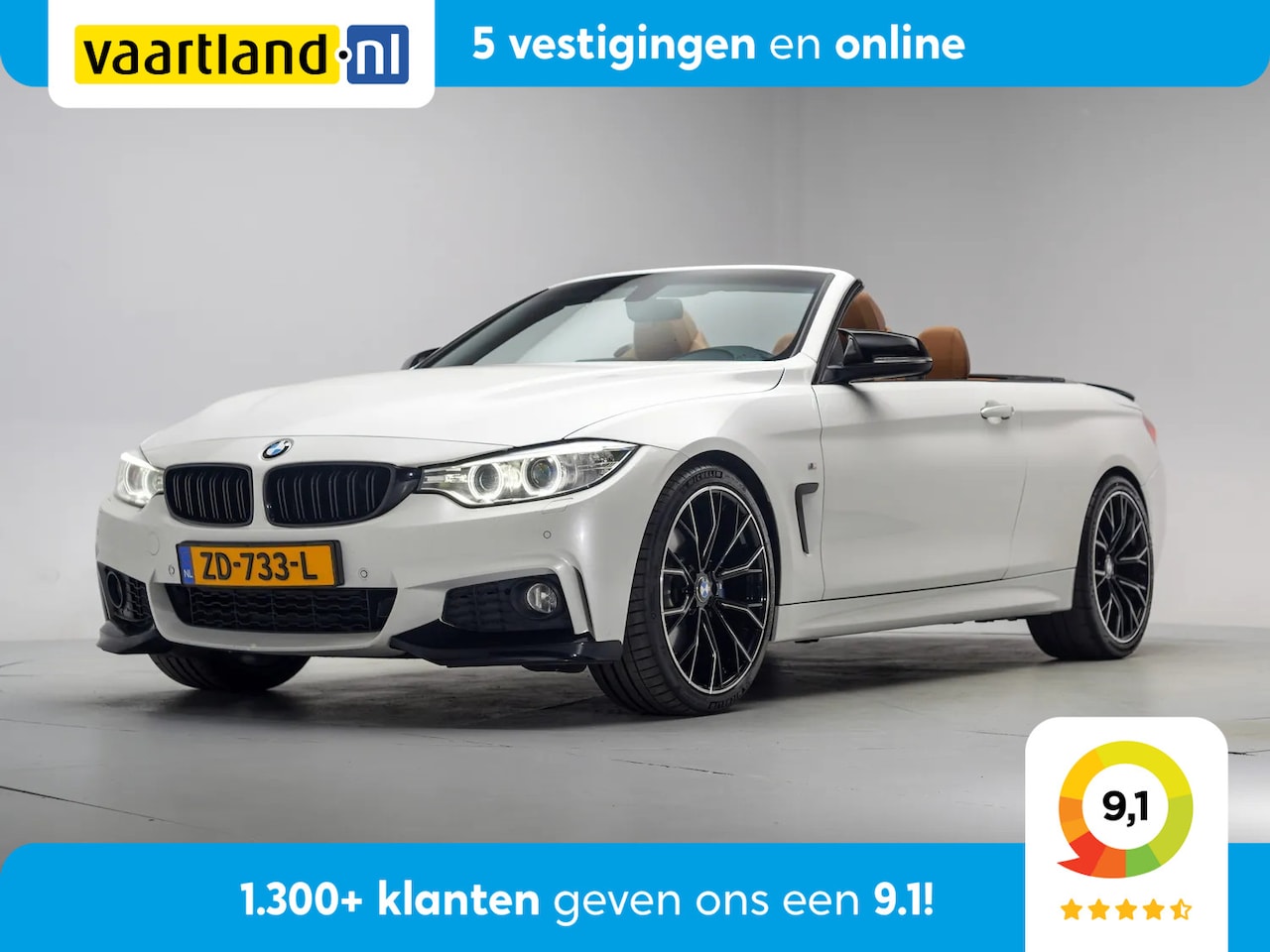 BMW 4-serie Cabrio - 435i M Performance Aut. [ Leder Navi Air collar prof. Xenon ] - AutoWereld.nl