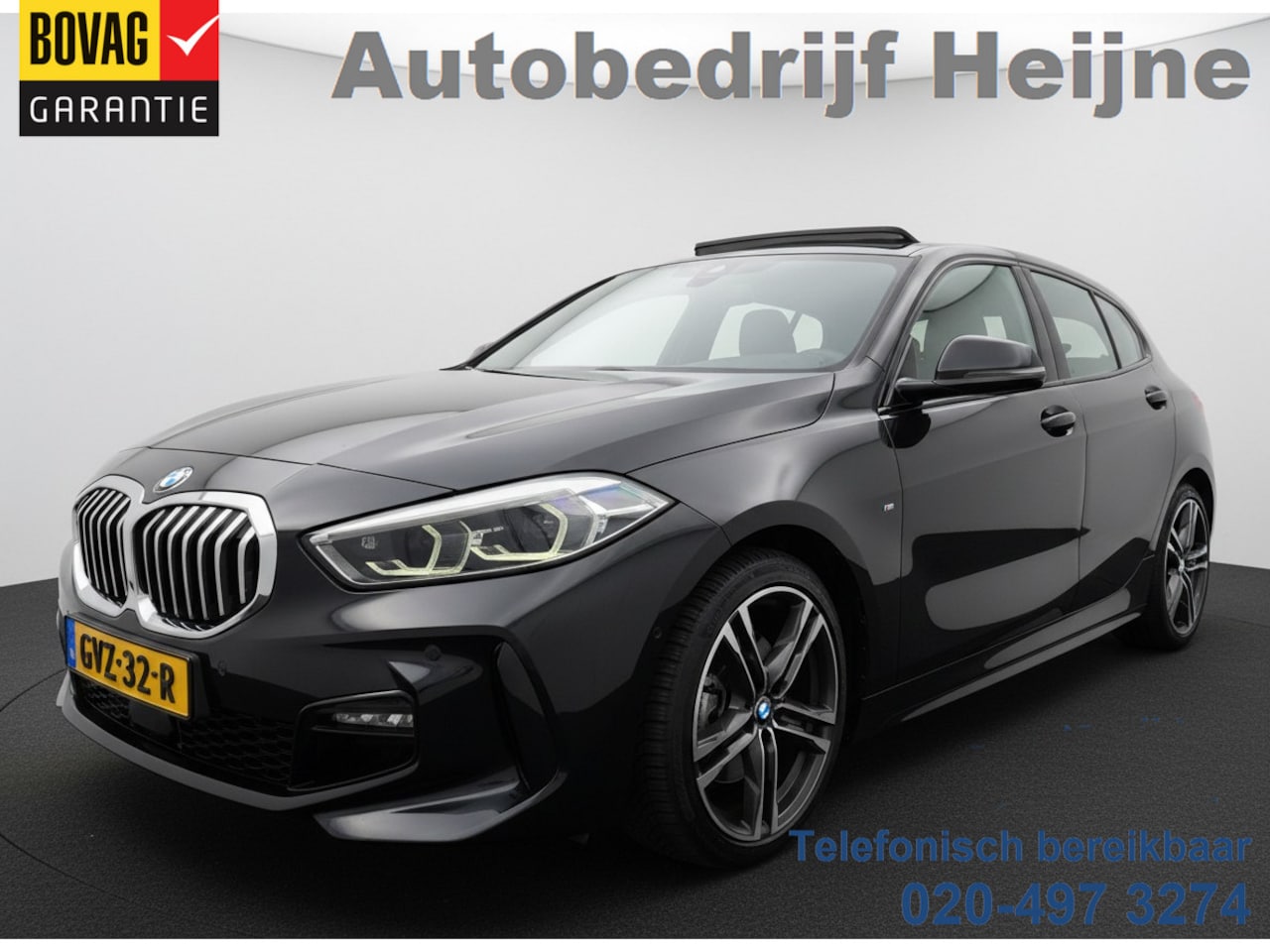 BMW 1-serie - 118i AUT. 136PK M-PAKKET SPORT LEDER/CAMERA/NAVI/PANORAMADAK - AutoWereld.nl
