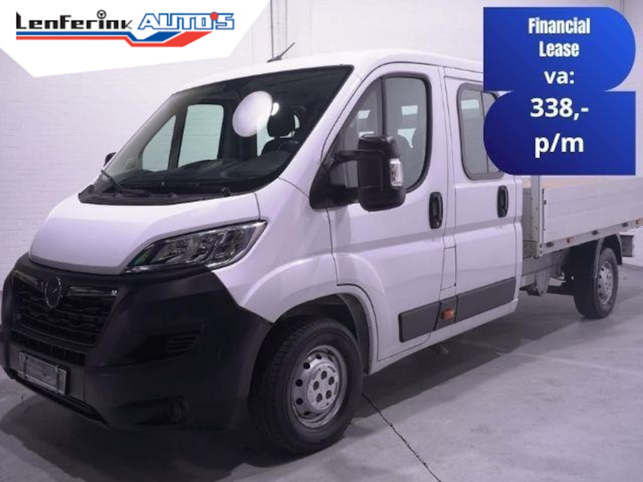 Opel Movano - 2.2d 140 pk Pick Up / Open Laadbak Dubbel Cabine 7p Airco, Cruise Control, LxBxH 280x210x4 - AutoWereld.nl