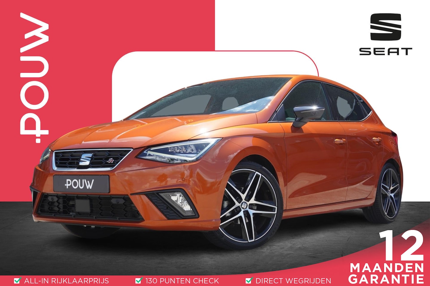 SEAT Ibiza - 1.0 TSI 95pk FR Business Intense | Full LED | Camera | Full link | 18" Velgen - AutoWereld.nl