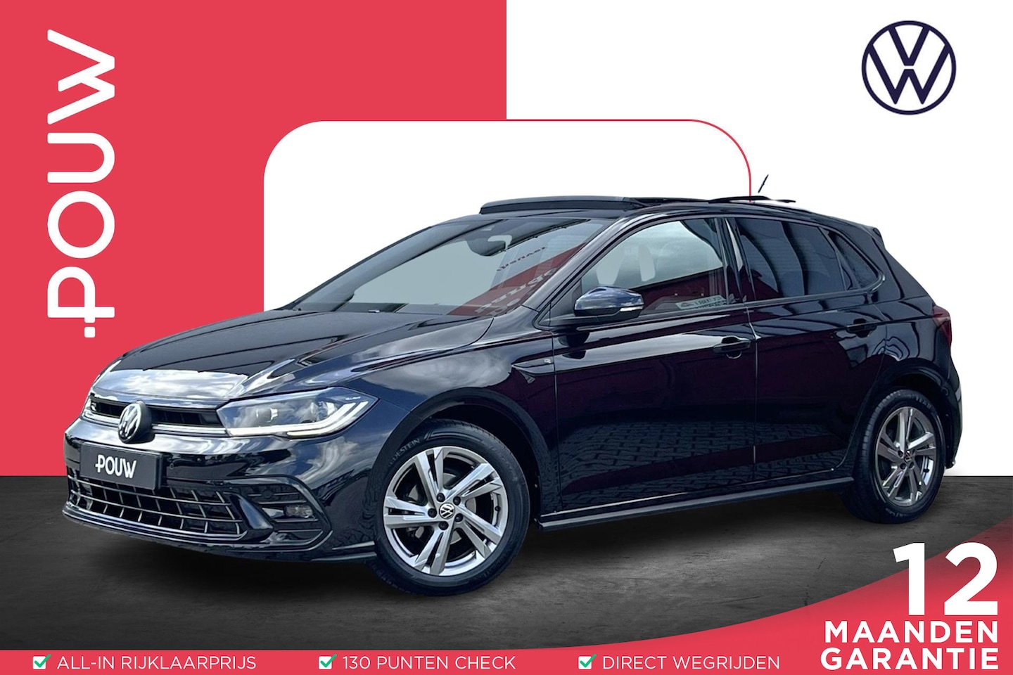 Volkswagen Polo - 1.0 TSI 95pk R-Line Business | Panoramadak | Navigatie | IQ Light - AutoWereld.nl