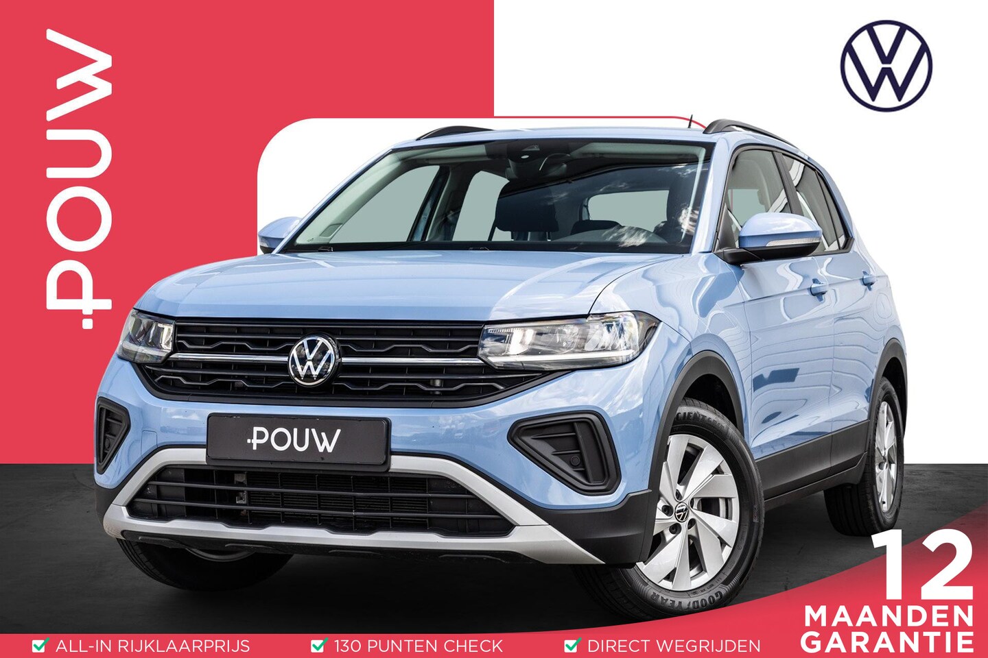 Volkswagen T-Cross - 1.0 TSI 95pk Life | App Connect Navigatie | Airco | Parkeersensoren Achter - AutoWereld.nl