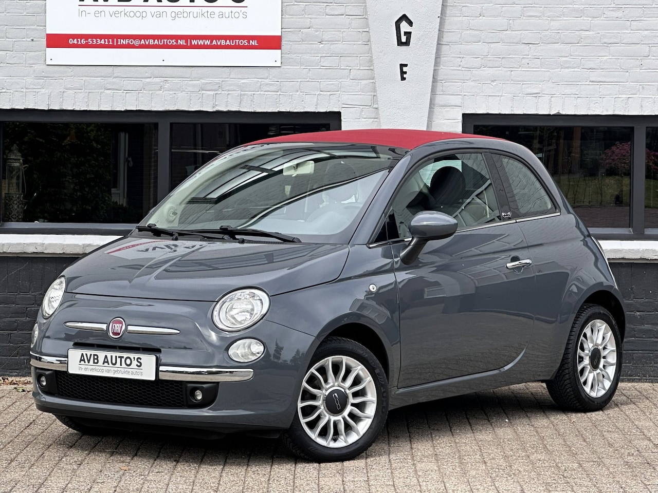 Fiat 500 C - 1.2 Lounge Cabrio Airco PDC Half Leder - AutoWereld.nl