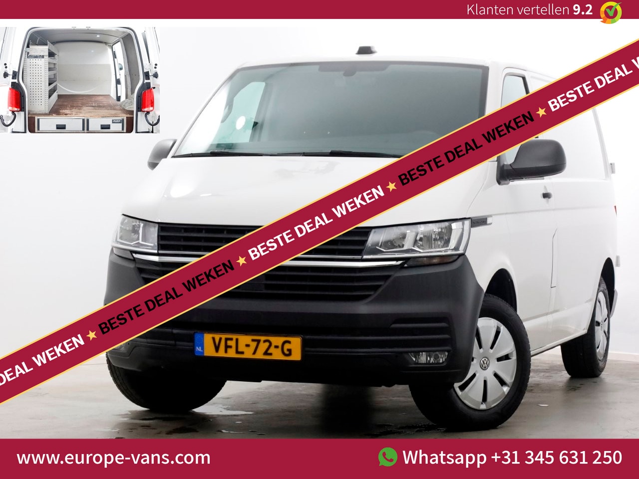 Volkswagen Transporter - T6.1 2.0 TDI 110pk L1H1 Comfortline Airco/Navi/Camera/Inrichting 04-2020 - AutoWereld.nl