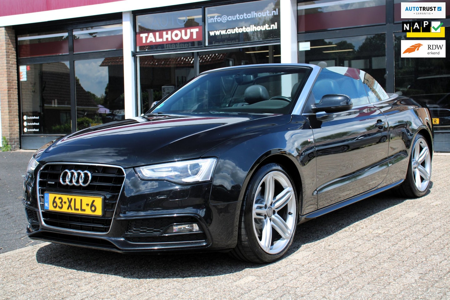 Audi A5 Cabriolet - 2.0 TFSI quattro Pro Line S Cabrio, Automaat, Leder, Navi, Dealer onderhouden - AutoWereld.nl